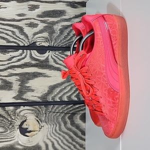 Puma Suede Triplex Mono Sunblaze Mens Size 10.5 Sneakers EUC